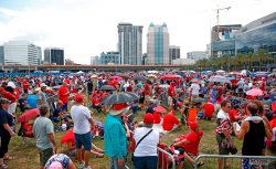 orlando trump rally outdoors Meme Template