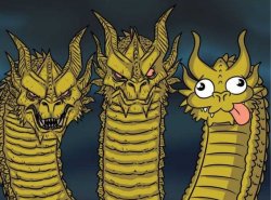 three headed dragon Meme Template