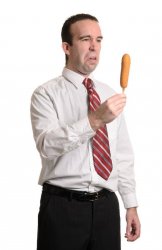 man disgusted by corn dog Meme Template
