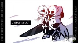 Cross Sans Impossible Meme Template