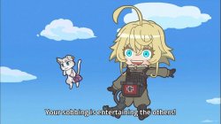 Isekai Quartet Tanya and Puck Meme Template