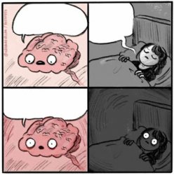 Brain Bed Angry Meme Template