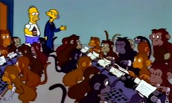 Simpsons Monkey Typewriter Meme Template