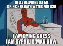 Belle Delphine: Gamer Girl Water: STD Meme Template