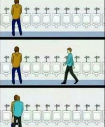 urinal couple Meme Template