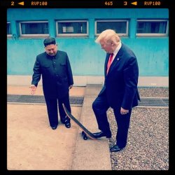 Trump Skates With Kim Jong Un Meme Template