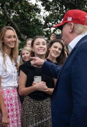 Trump and Young Girls Meme Template