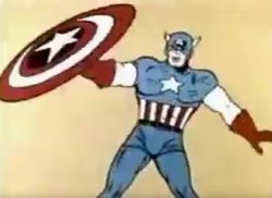 when cap throws his mighty shield Meme Template
