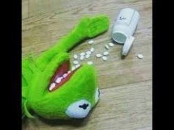 Kermit got drugged Meme Template