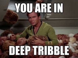 Kirk Trouble with Tribbles Meme Template