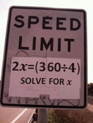 Speed limit math Meme Template
