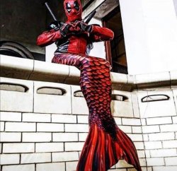 deadpool  mermaid Meme Template