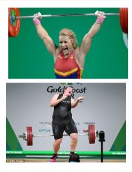 female weight lifter Meme Template
