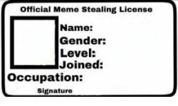 Official Meme License Meme Template