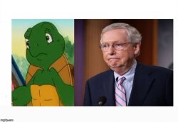 Franklin And Father Mitch McConnell Meme Template