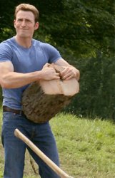 Steve Rogers breaking wood Meme Template