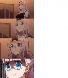 Scared anime girl Meme Template