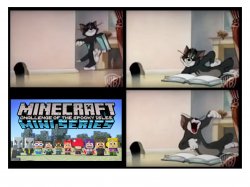 Tom and Jerry x Minecraft Mini Series 2 Meme Template
