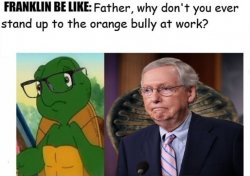 Franklin and Father Mitch McConnell Meme Template