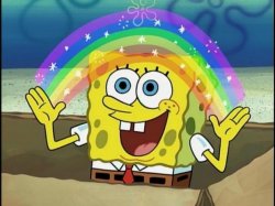 Rainbow Spongebob Meme Template