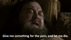 Dying Robert Baratheon Meme Template