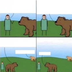 a man and a bear Meme Template