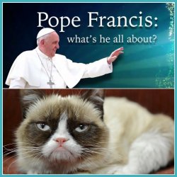GRUMP VS POPE Meme Template