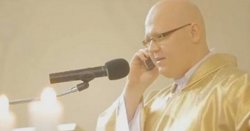 Priest talking on the phone Meme Template