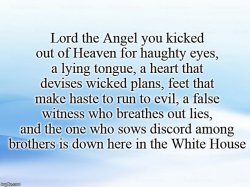 Lord The Angel Kicked Out Of Heaven In White House Meme Template