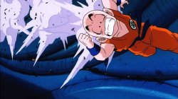 Krillin Running From Explosions Meme Template