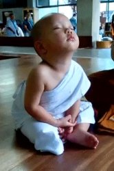 meditating toddler Meme Template