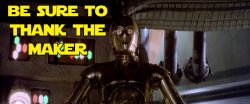 C3PO Church Thank The Maker Star Wars Meme Template