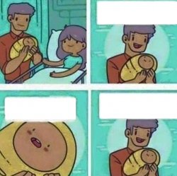 baby with daddy Meme Template