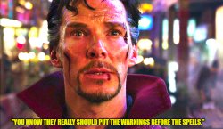 Doctor Strange Spell Warning Meme Template