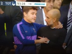 Poch telling Pep he's in love with VAR Meme Template