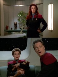 Janeway and Q Meme Template