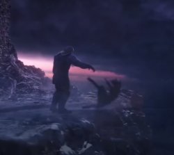 thanos pushes gameora Meme Template