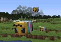 Trans Minecraft Bees flying Meme Template