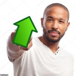 Guy holding an IMGFlip upvote Meme Template