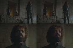 Tyrion roasting Theon Meme Template