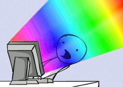 rainbow computer Meme Template