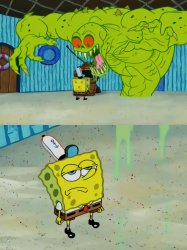 Spongebob vs the flying Dutchman Meme Template