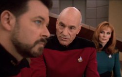 Picard, Dr. Crusher and Riker Concerned Meme Template
