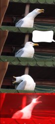 Inhaling Reply Seagull Meme Template