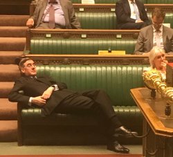 Jacob Rees Mogg lying down Meme Template