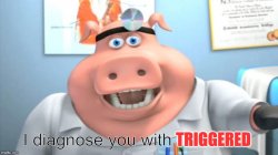 I diagnose you with triggered Meme Template