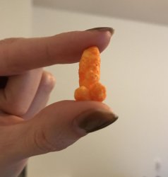 This Cheeto that looks like a penis Meme Template