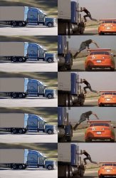 car to truck jump Meme Template