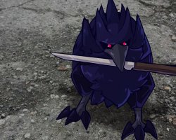 Corviknight with a knife Meme Template