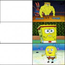 Strong Spongebob Flipped Meme Template